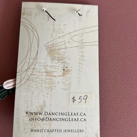 DANCING LEAF DESIGN Handmade Fabric Earrings - Picture 5 of 5